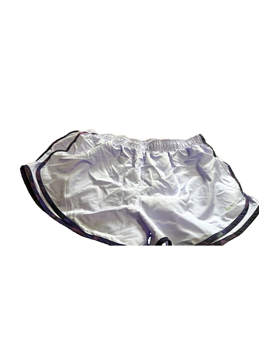 Nike Dri-FIT Women’s White/Purple Athletic Mesh Shorts! Lined Breathable 2XL36x3